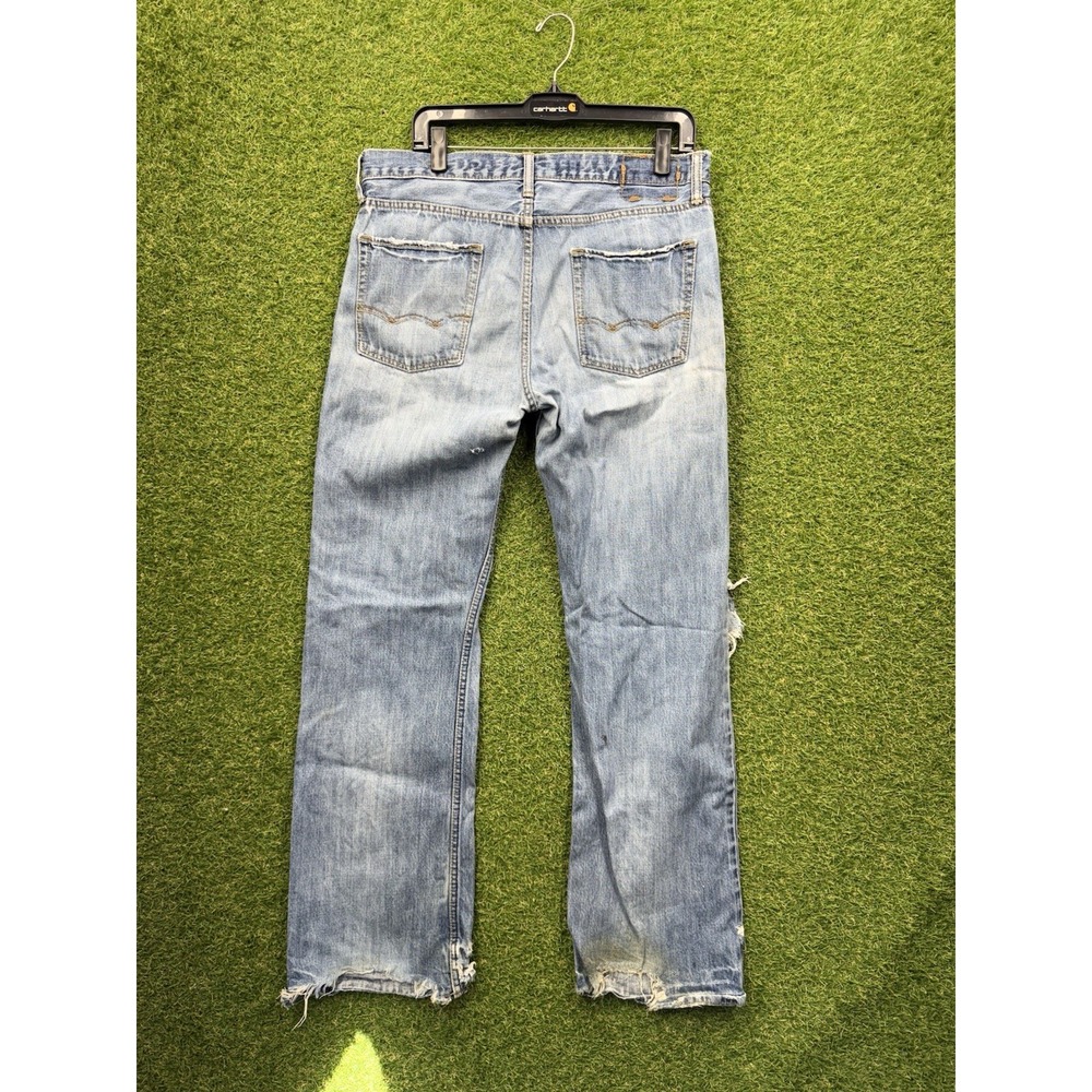 American Eagle Jeans Mens 33x32 Low Rise Boot Cut Light Wash Casual y2k Workwear